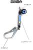 Ulmior New Standard Compliant Retractable Lanyard with Full Harness Harness Double Twin Waist Belt 100kg Weight Capacity Storage Retractor, 2-Piece