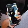 Anime Cute Black Cat Meow Phone Case For Samsung Galaxy A17 A16 A15 A14 A13 A57 A56 A55 A54 A53 A37 A36 A35 A34 A33 A26 A25 A24