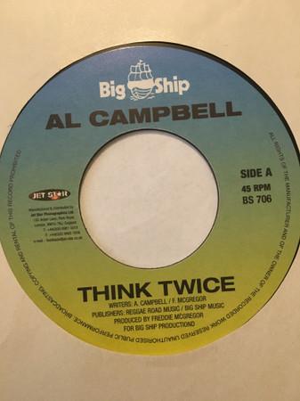 

7inch Record AL CAMPBELL Think Twice NONE Jamaica Reggae Ska Dub Used