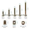 150pcs M6 Electro-galvanized Hex Cap Screws and Nuts for Furniture