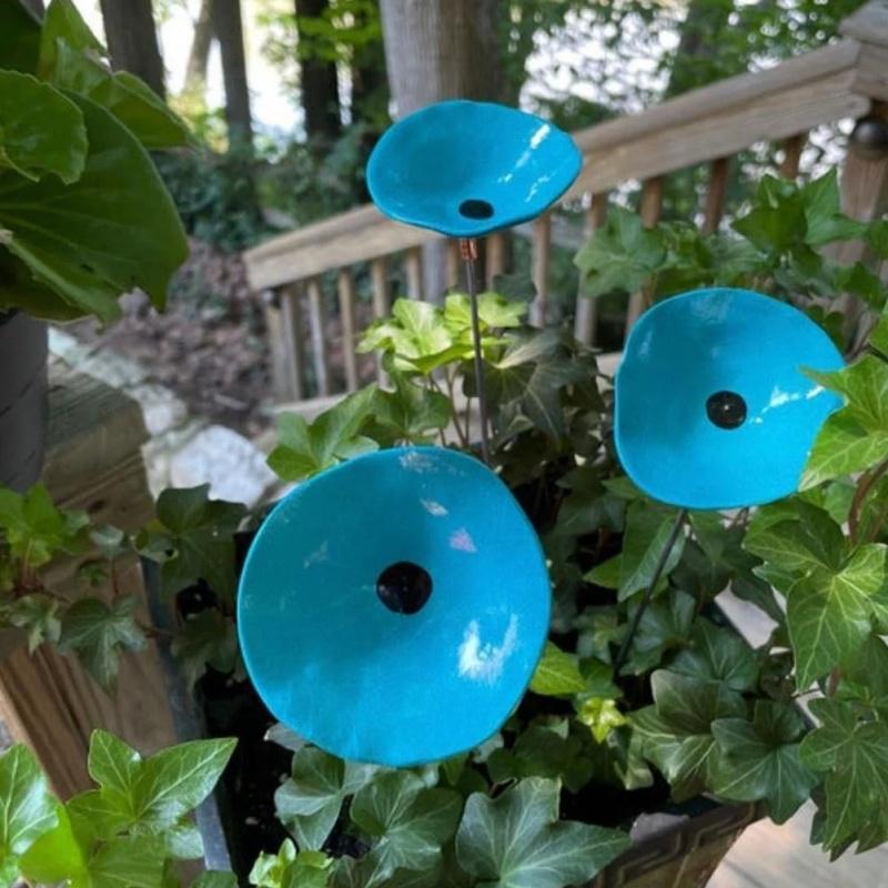 Bee Watering Cup Station Insect Butterfly Drinking Cup with Marbles Garden Decor