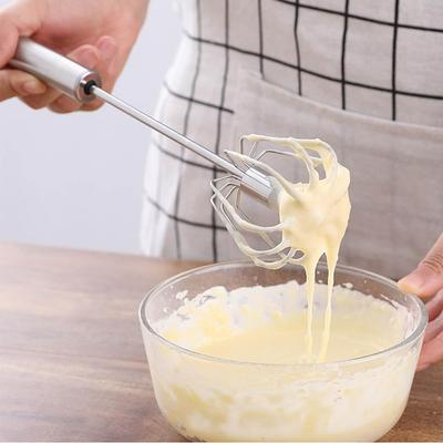 Stainless Steel Egg Beater Semi-automatic Egg Whisk Manual Hand Mixer Egg Scrambler Egg Stirrer Egg Tool Kitchen Accessories