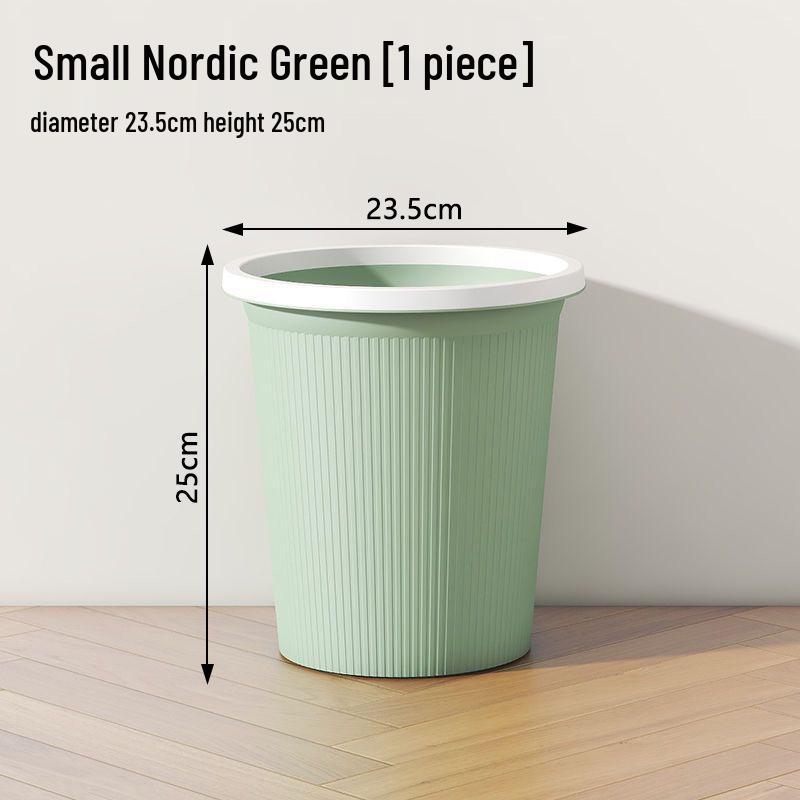Nordic Style Corner Storage Trash Can - Lidless, Multifunctional, Press Ring Type