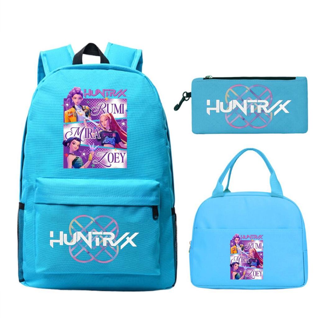 Animation Cartoon With Peripheral Printing Children'S Spine Backpack Set, Primary And Secondary School Student Leisure Schoolbag