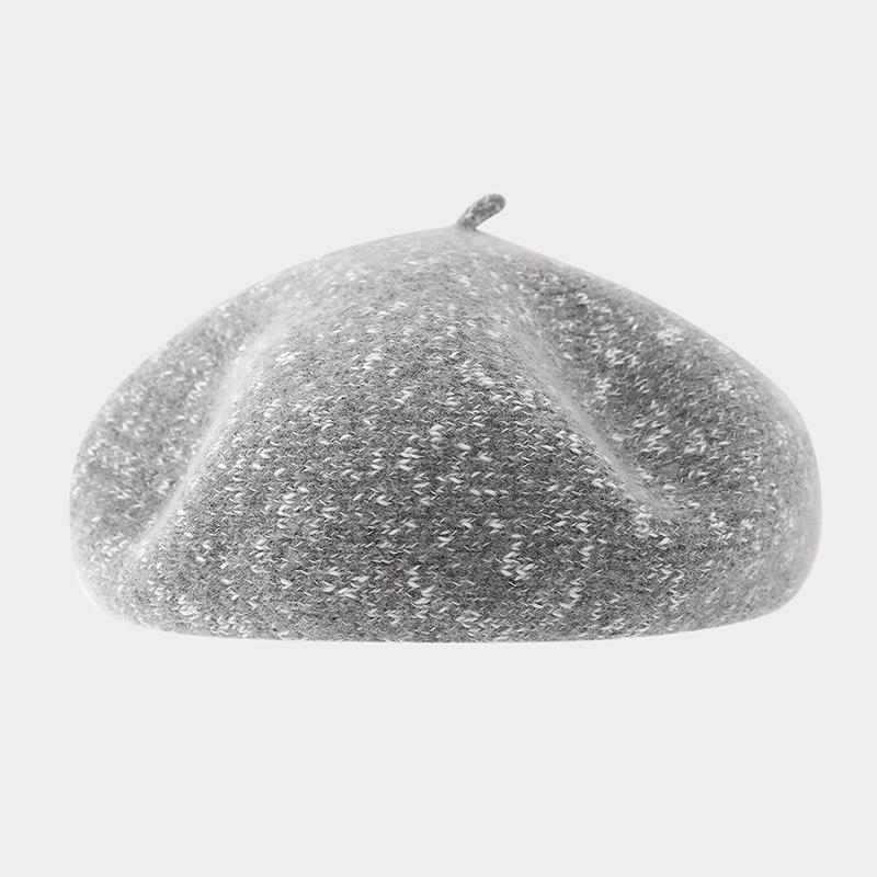 New Wool Women Winter Warm Beret Hat Korean Style Elastic British Knitted Beanie Hats Versatile Temperament Artist Painter Cap