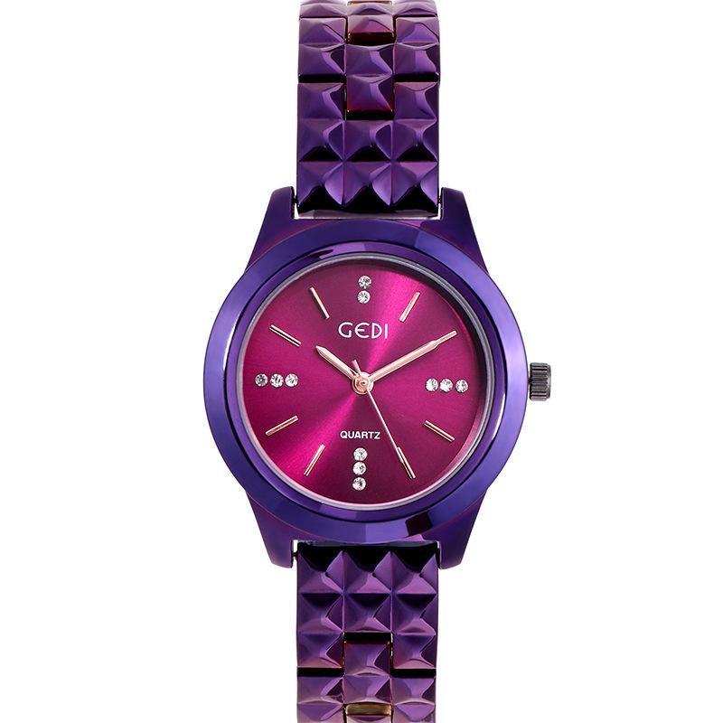 Retro High-Value Watch Women'S Light Luxury Rhinestone Dial Waterproof Quartz Watch
