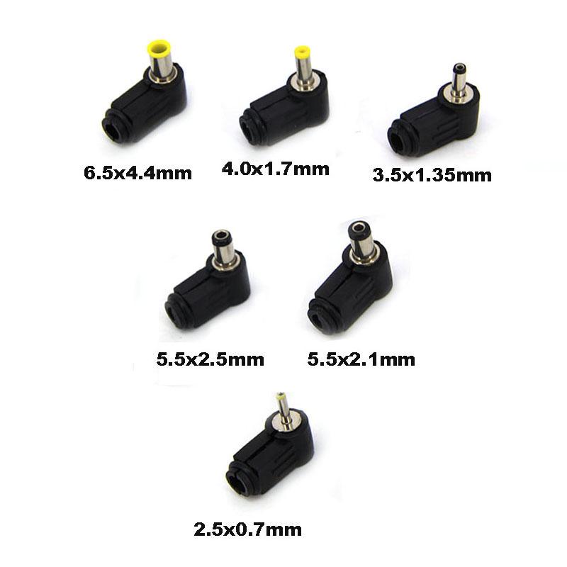 5pcs DC Male Power Plug Jack 3.5x1.35mm 4.0x1.7 4.8mm 5.5mm*2.1mm 2.5x0.7mm 2.5mm right angel connector cable Socket 2.5*0.7 solder