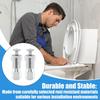 Kit di Ricambio Viti per Sedile WC Ferramenta per Bagno 2 Pezzi Fissaggio Stringitubo per Sedile WC Montaggio a Pavimento