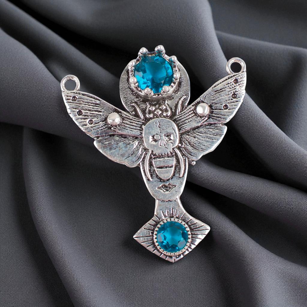 Natural Apatite Gemstone 925 Sterling Silver Jewelry Pendant 1.5" Gift For Her CP-10-10