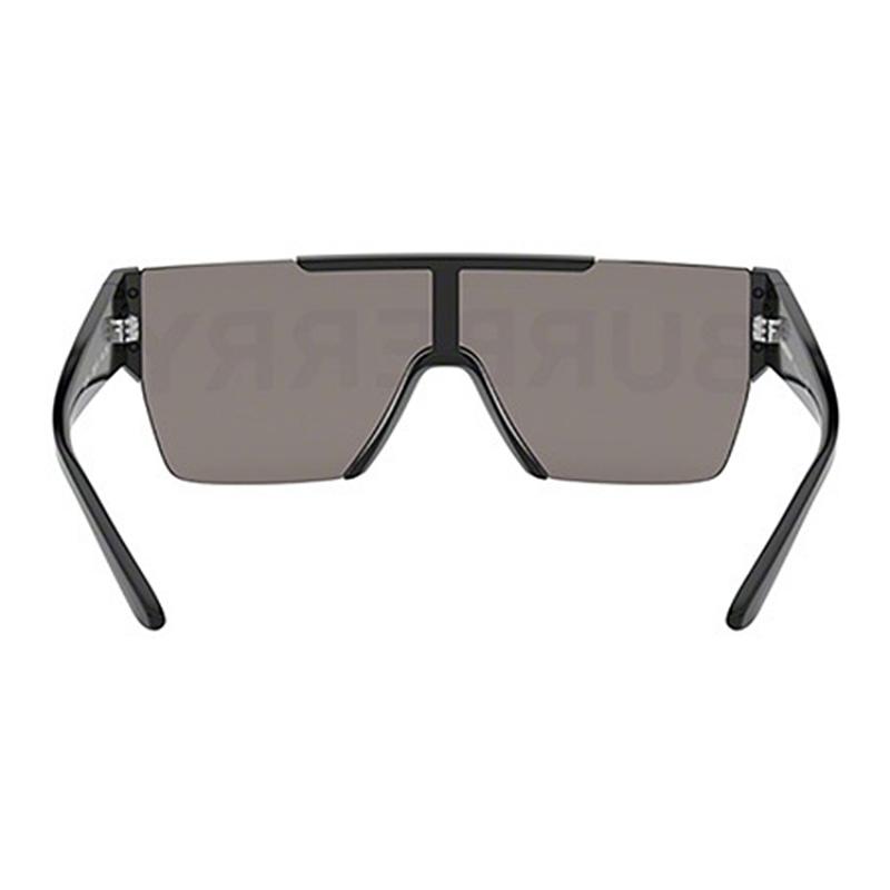 Burberry LOGO Full Print Plate Frame Square Sunglasses Men's Dark Grey
