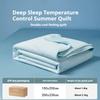 Summer Cooling Blanket Dual-Sided For Hot Sleepers - Lightweight Aircon Quilt W/Silk Feel & Breathable Cover, Ac Bed Comforter