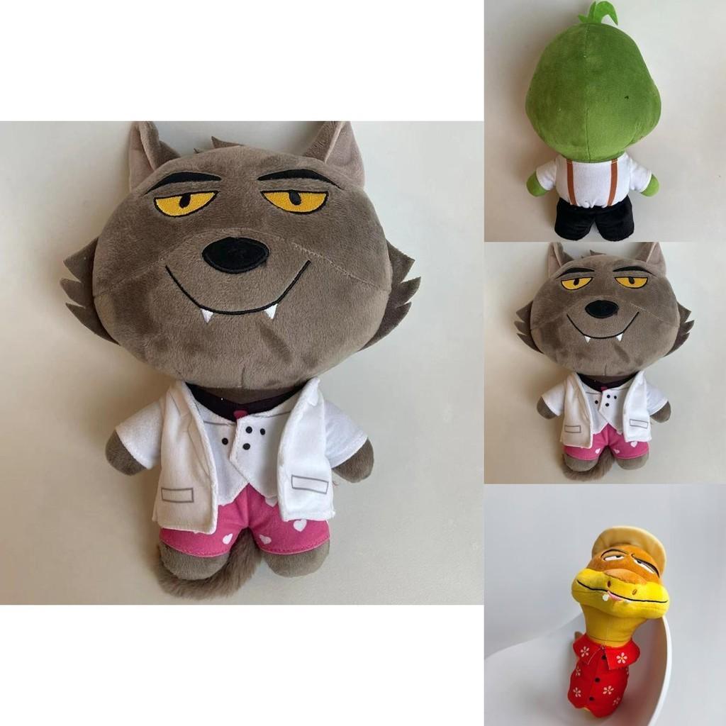 Soft And Durable 25cm Plush Toys The Bad Guys Chameleon Snake And Wolf Stuffed Dolls