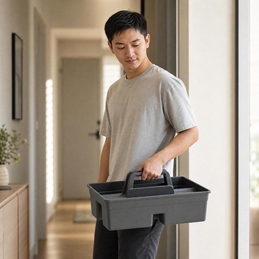 Divided Storage Basket with Compartments Portable Handle Sturdy OpengripCarry
