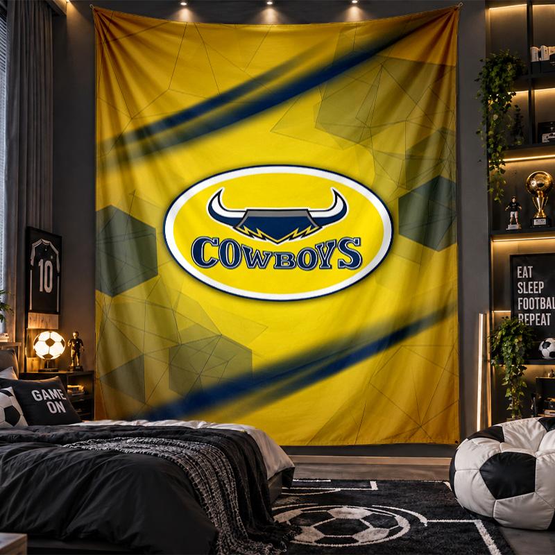 Wall Hanging Tapestry North Queensland Cowboys Print Cloth for Living Room Bedroom Home Decor