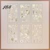 Floral Plant Decals 6 Sheets/Set Natural Flower Scrapbook Stickers, Waterproof PVC Plants Decals, Hand-painted Stickers Transparent Decorative for DIY