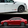 2PCS Car Body Side Skirts Sport Letters Stickers Vinyl Film Decals PVC Self-adhesive Car Body Exterior Decoration Accessories