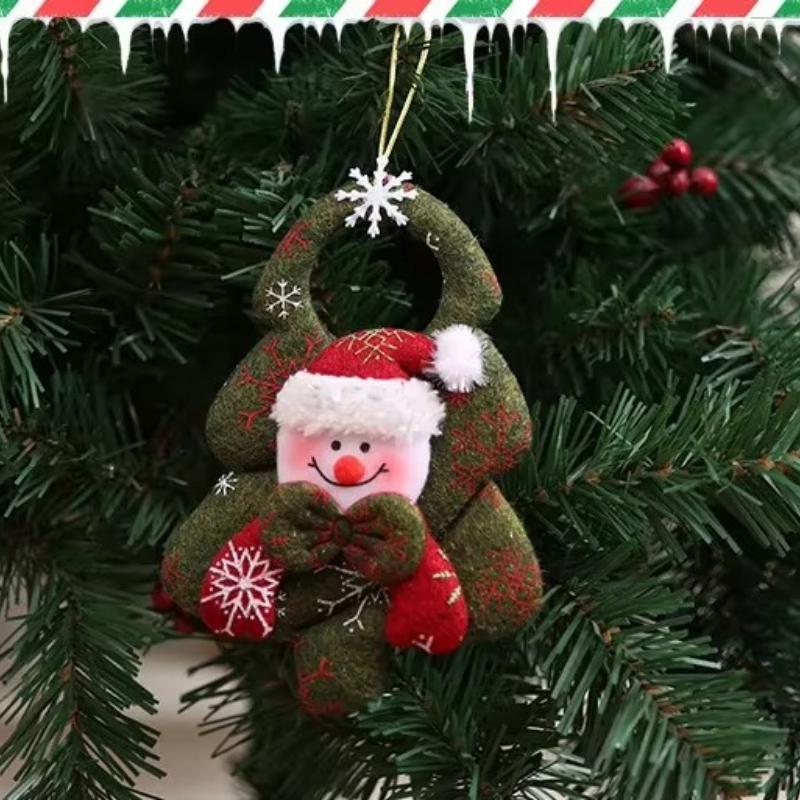 Santa Snowman Pendants Xmas Tree Ornaments Hanging Doll Craft Decor Supplier Christmas Decorations for Home Kids Gift