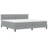 VidaXL Lit à ressorts avec matelas gris clair 200x200 cm tissu 3338713