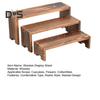 3-Piece Display Stand Wood Risers Rustic Display Risers Combination Type Display Stand for Cupcakes Flowers Collectibles Home Office Decor