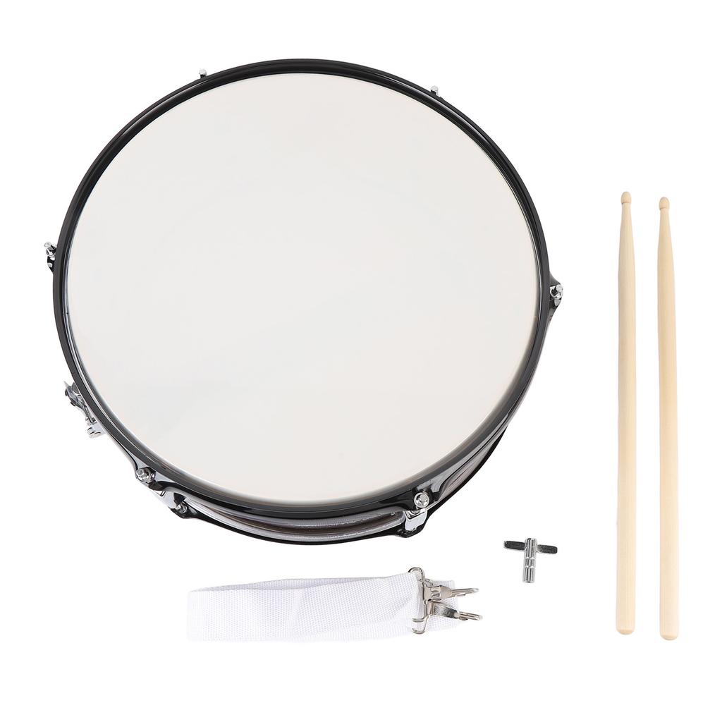 14x5.5in Snare Drum Set Blue Transparent Polyester Drumhead Professional Snare Drum Wine Red Finish