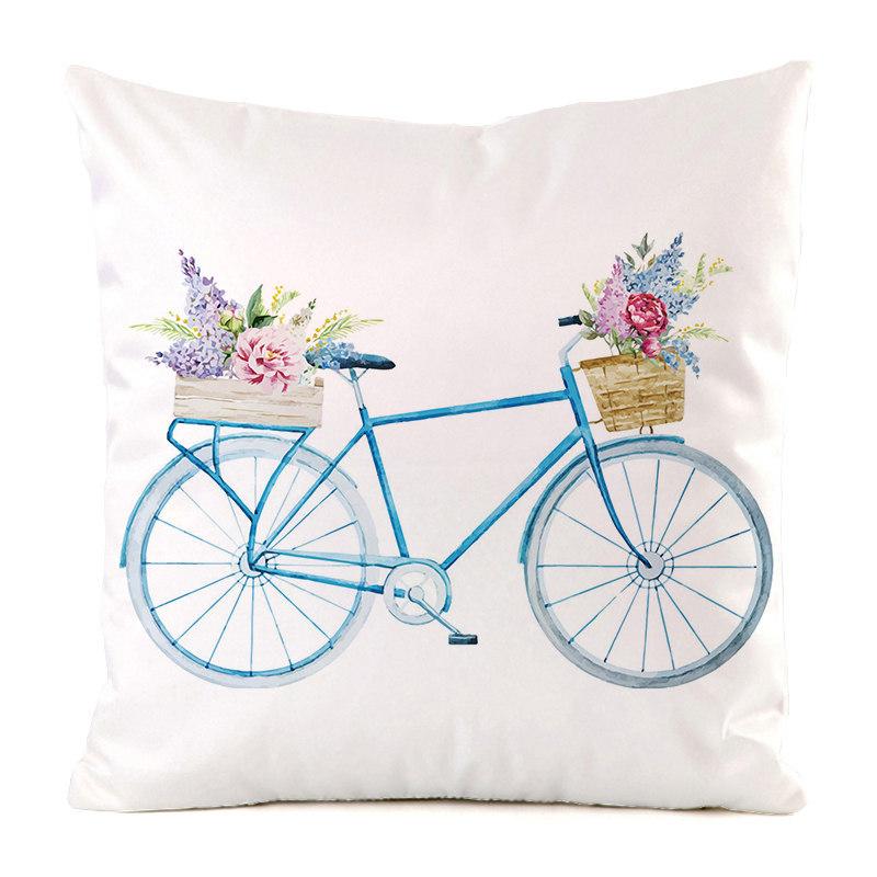 Home Decor Colorful Patterns: Happy Summer Time Pillows Pattern Cushion Cover Suitable for Sofa Bedroom Car Pillow Cover