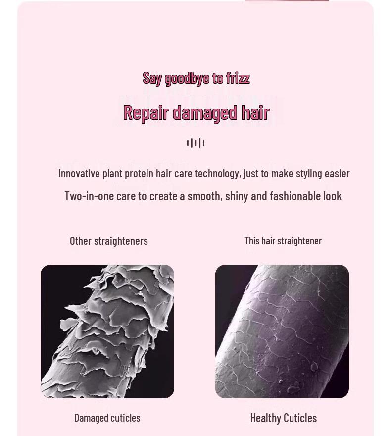 Mini Dual-Use Hair Straightener & Curler for Women & Men - Small Iron for Bangs