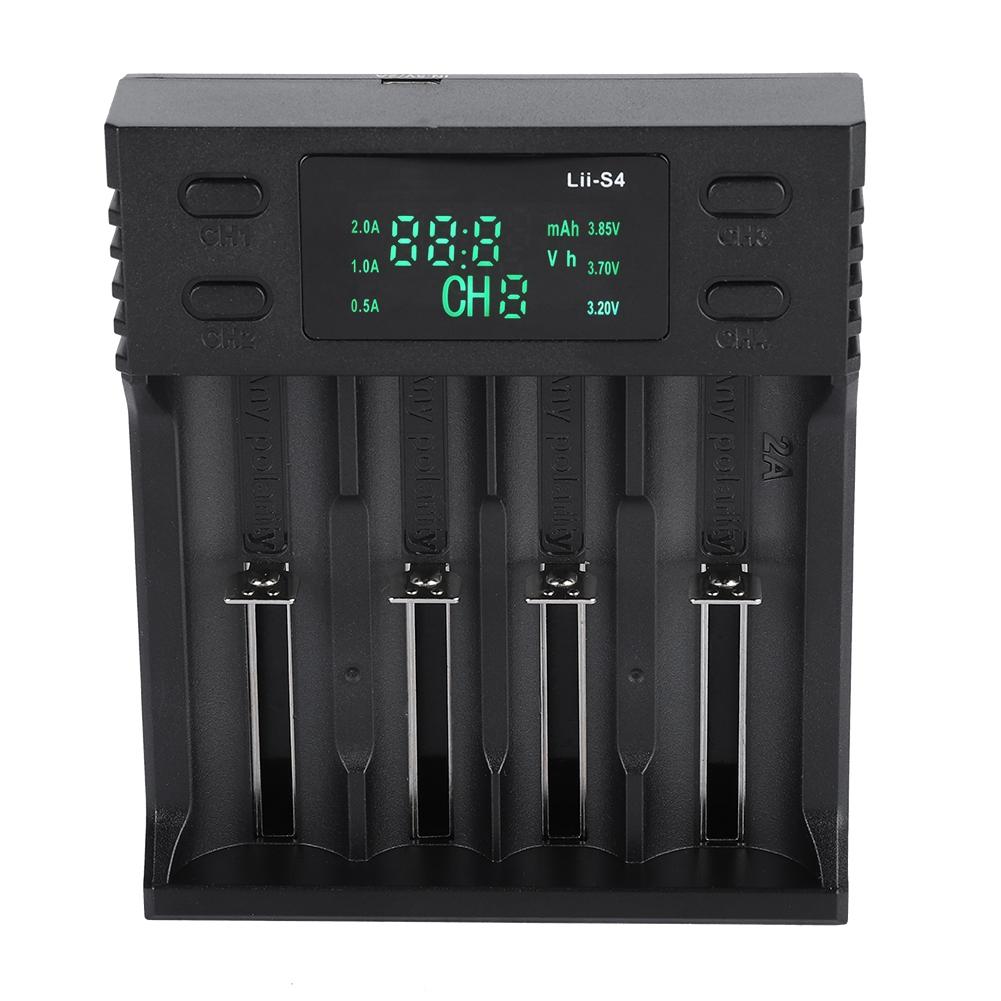 LiitoKala Lii S4 DC 5V2A Smart Battery Charger Four Slot with Power Display