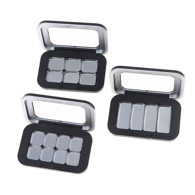 Empty Magnetic Cosmetics Palette With Mirror 1/2/3/4/6/8 Grids Iron Plate Eyeshadow Blusher Lipstick Diy Glitter Makeup Box