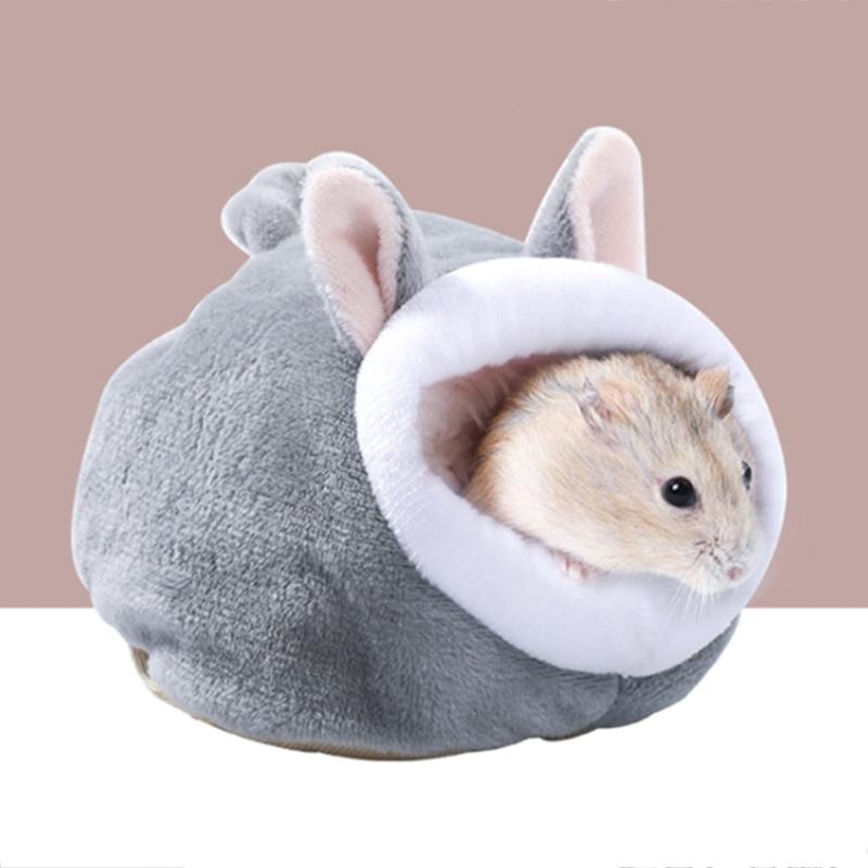 Hamster Plushy Bed Winter Warm Plushy Small Pet Cage Sleep Nest for Guinea Pigs