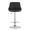 KAST stool - black eco-leather / chrome base