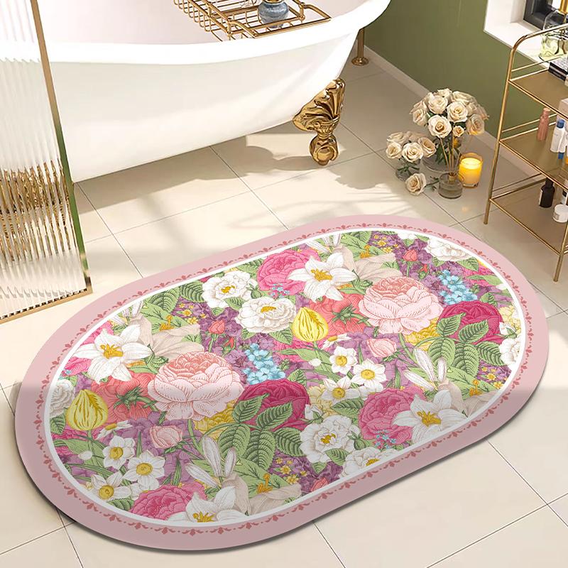American Floor Mat Toilet Diatom Mud Soft Absorbent Foot Mat Toilet Bathroom Door Non-slip Carpet Household Bathroom