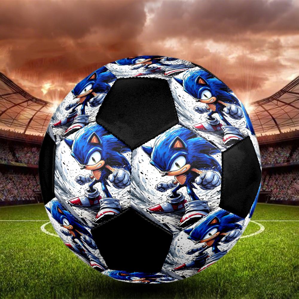 Sonic Theme Size 5 Soccer Ball, Suitable for Both Indoor and Outdoor Matches, a Gift Suitable for Everyone.