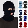 Thermal Face Mask Wind-proof 3 Hole Winter Knitted Cycling Mask Neck Warmer Motorcycle Under Helmet Lining Mask Caps Ultimate Thermal Retention Hat