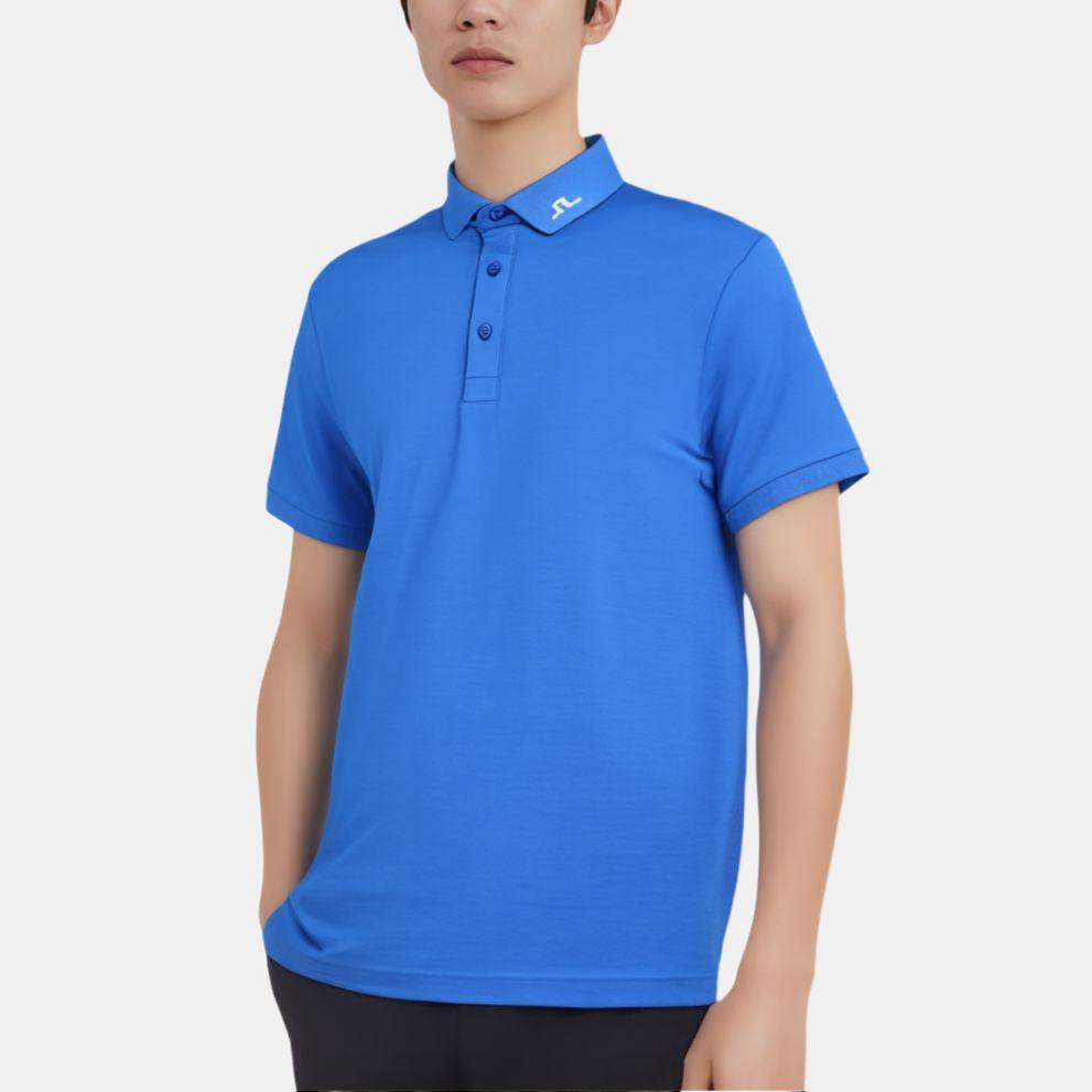 J.Lindeberg Regular Fit Polo Shirt With Back Logo Men tops Blue GMJT07624-O478
