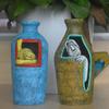 Abstract Figure Relief Resin Vase,Art Hollow Flower Vase,Home Tabletop Decor Ornament