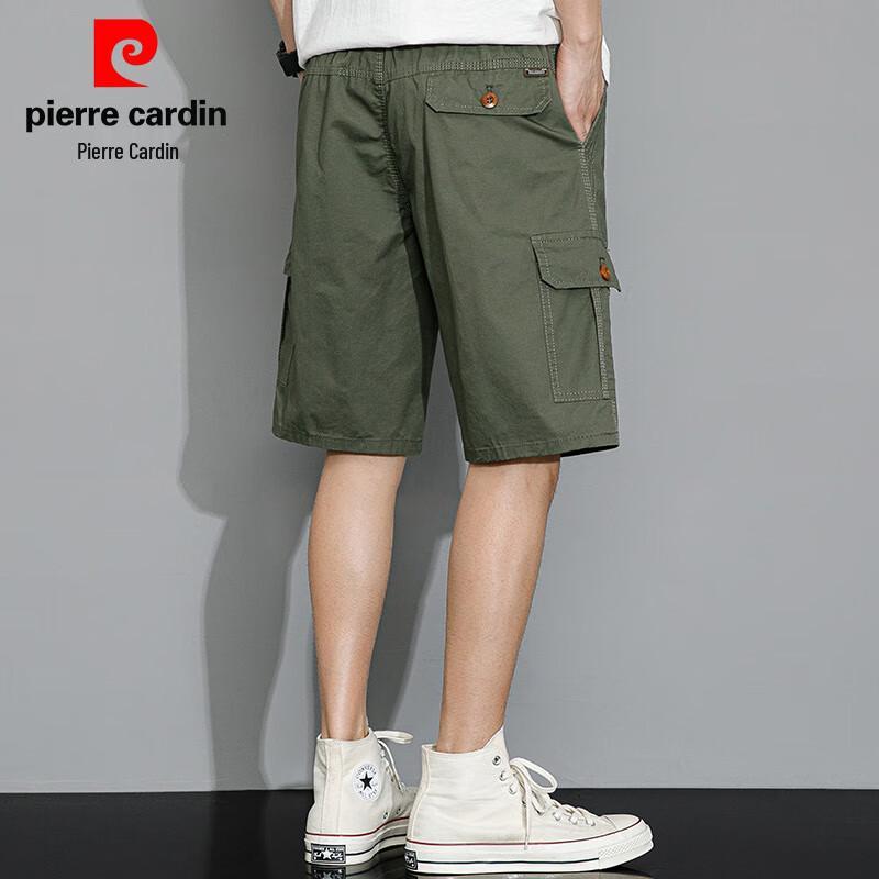Pierre Cardin Men's 100% Cotton Elastic Waist Casual Shorts