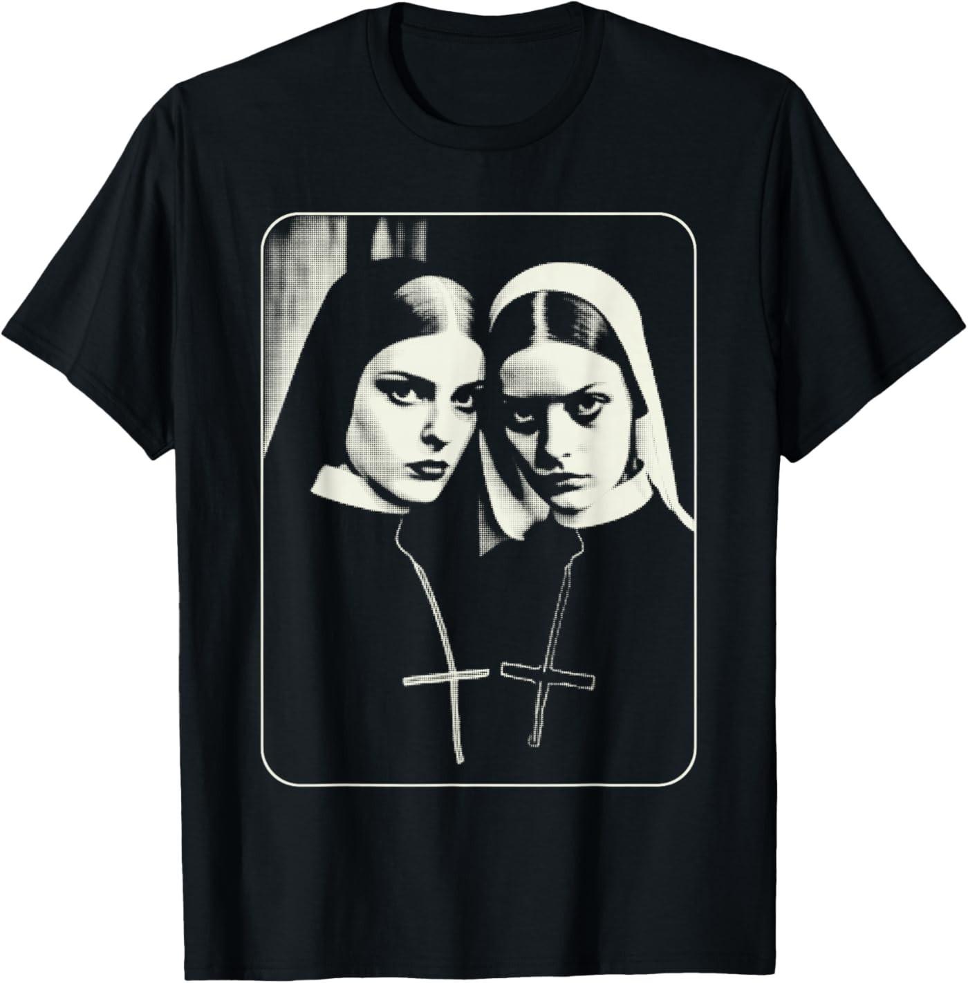Occult Dark Art, Unholy Nun, Gothic Women Men T-Shirt S разноцветный
