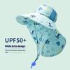 Summer Kids Sun Hat With Neck Flap Strap Wide Brim Beach Hats Kids Bucket Hat UV Protection Panama Cap For Boys Girls Outdoor