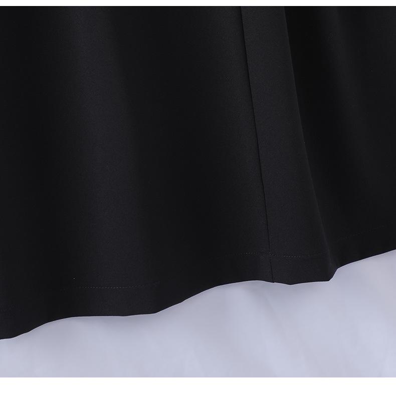 Premium Black Suit Dress for Women - Spring/Autumn Professional Goddess Style Salon Workwear