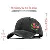 Retro Floral Embroidery Baseball Cap Washed Cotton Adjustable Peaked Cap Casquette For Man Women