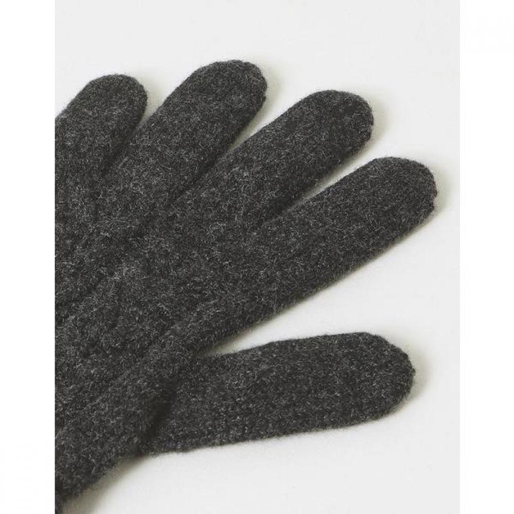 Daks Gray Cashmere Gloves With Embroidery Dcgv1f288g2