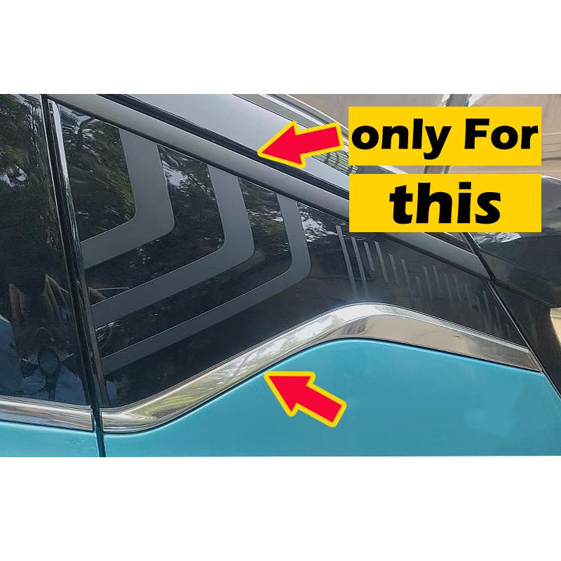 DinCh 2pcs Rear Triangular Window Decorative Shutters Louvers Spoiler Panel  For Geely Coolray Cool -