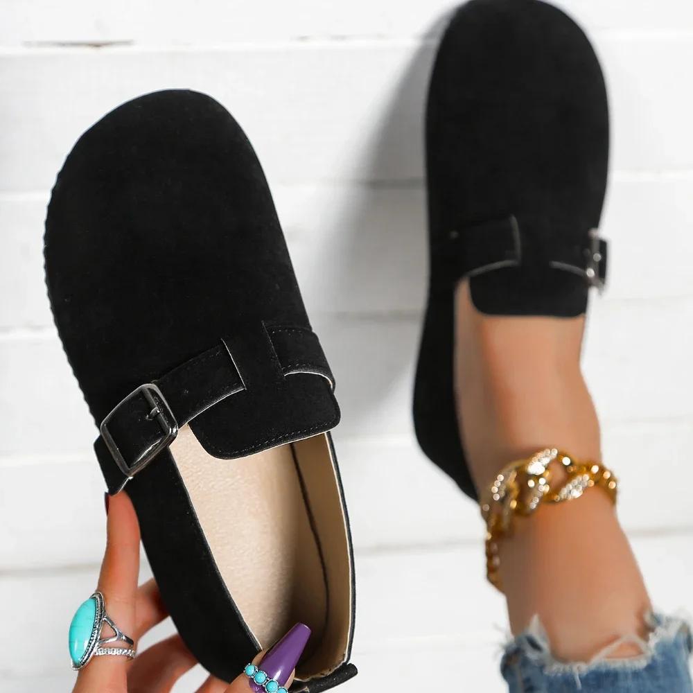 Mode Neue Boston Clogs Schuhe für Damen Korkfußbett Sneaker Damen Wildleder Pantoletten Schuhe mit Fußgewölbeunterstützung Strandschuhe Zapatos De Mujer