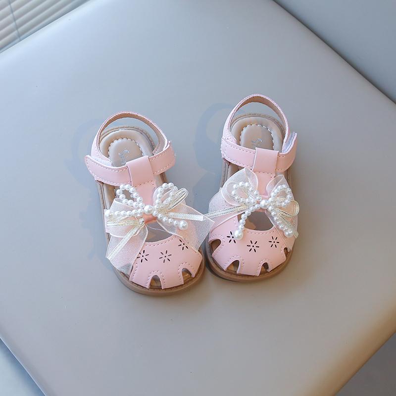 School Girl'S Princess Shoes Supper Nice Anti-Slip Beach Shoes New Style Baby Girls Ribbons Shoes Toddler Student Sandals