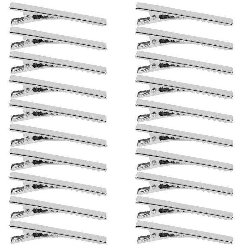 

20шт / Набор Металл 55 мм Крокодил Аллигатор Зубы Клипсы Волосы Банты Пинч DIY Аксессуары Ювелирные изделия для изготовления пользовательских заколок для волос