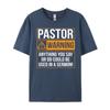 2026 New VintagePastor Warning Anything You Say Could Be Used in A Sermon Print Short Sleeve Streetwear Mens T Shirt Top