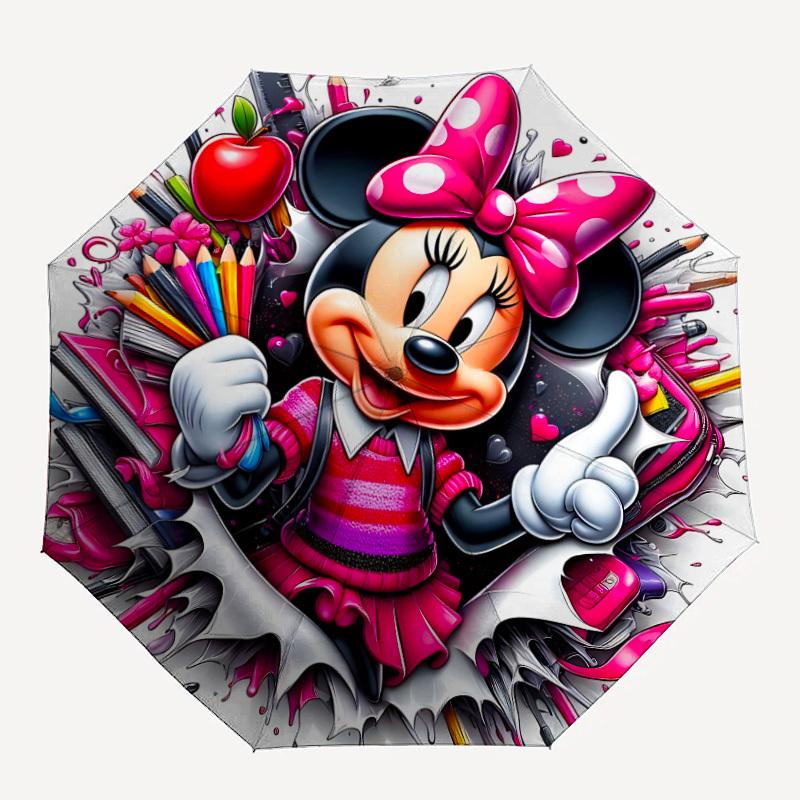 

1pc Minnie Mouse Automatic Umbrella with Auto Open/Close,Foldable Sunshade, Perfect Gift for Friends, Durable Plastic Handle yy250804030
