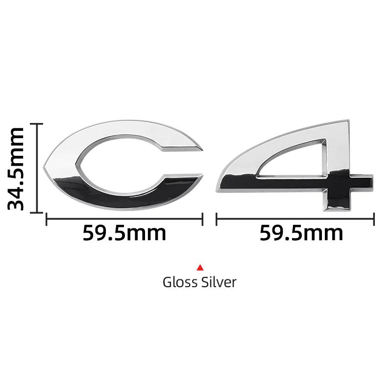 ABS 3D Car Rear Trunk Badge Sticker Emblem Accessories C2 C4 C5 logo for Citroen ait256