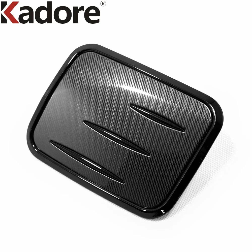 Car Gas Fuel Tank Cover Trim For Toyota RAV4 RAV 4      2024 Carbon Fiber Oil Gasoline Cap Frame Accessories