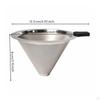Stainless Steel Coffee Strainer Food Grade 60Degree Cone Design Pour